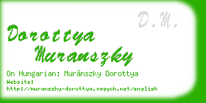dorottya muranszky business card